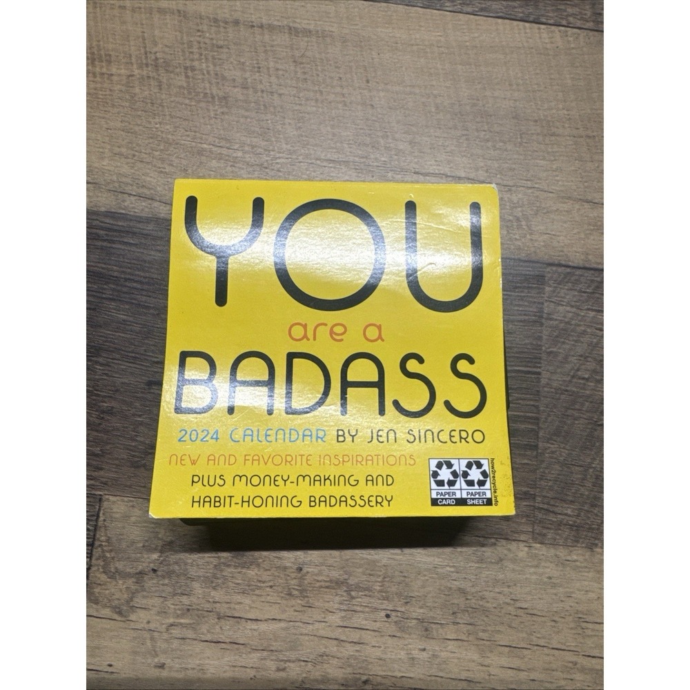 You‎ Are a Badass 2024 Day-to-Day - Calendar, by Sincero Jen - Pre-Owned